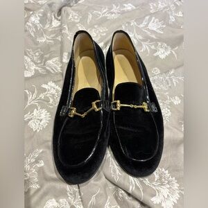 Naturino black velvet loafers 38 7 7.5 8